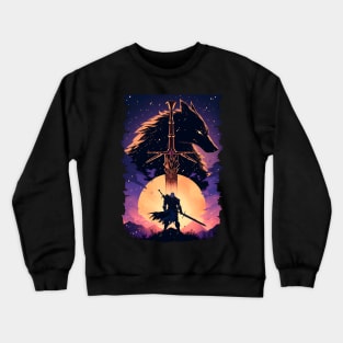 Lone Wolf by the Moonlight - Witcher Crewneck Sweatshirt